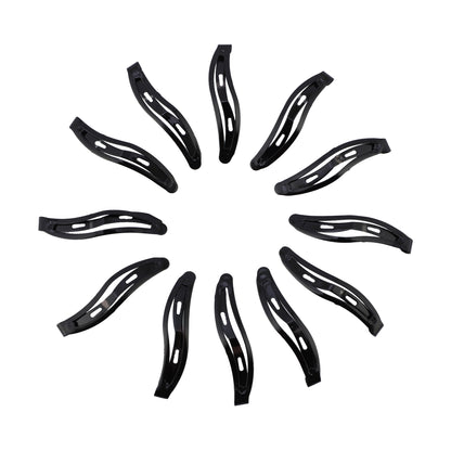 Tic Tac Hair Clips and Hair Accessories for Women and Girls 24 Pcs (pack of 2) - Black Glossy and Matte