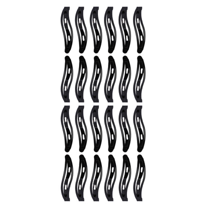 Tic Tac Hair Clips and Hair Accessories for Women and Girls 24 Pcs (pack of 2) - Black Glossy and Matte