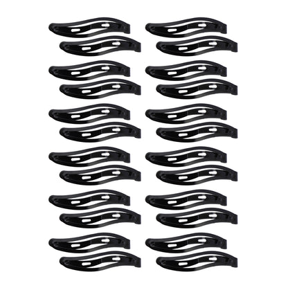 Tic Tac Hair Clips and Hair Accessories for Women and Girls 24 Pcs (pack of 2) - Black Glossy and Matte