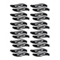 Tic Tac Hair Clips and Hair Accessories for Women and Girls 24 Pcs (pack of 2) - Black Glossy and Matte