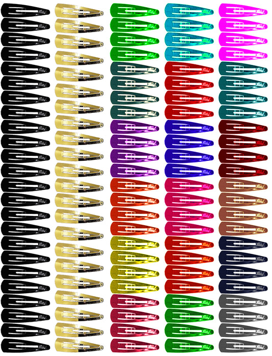 Combo of 5 Type of Hair Clips Tic Tac Made As Korea Hair Accessories for Women and Girls Combo Pack - Mix Size - 120 Pieces (24 Pieces Each) (Assorted Color)