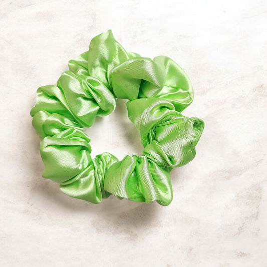 Full Length Hair Satin Scrunchie for Girls & Women (Pack of 1 ) Light Green color