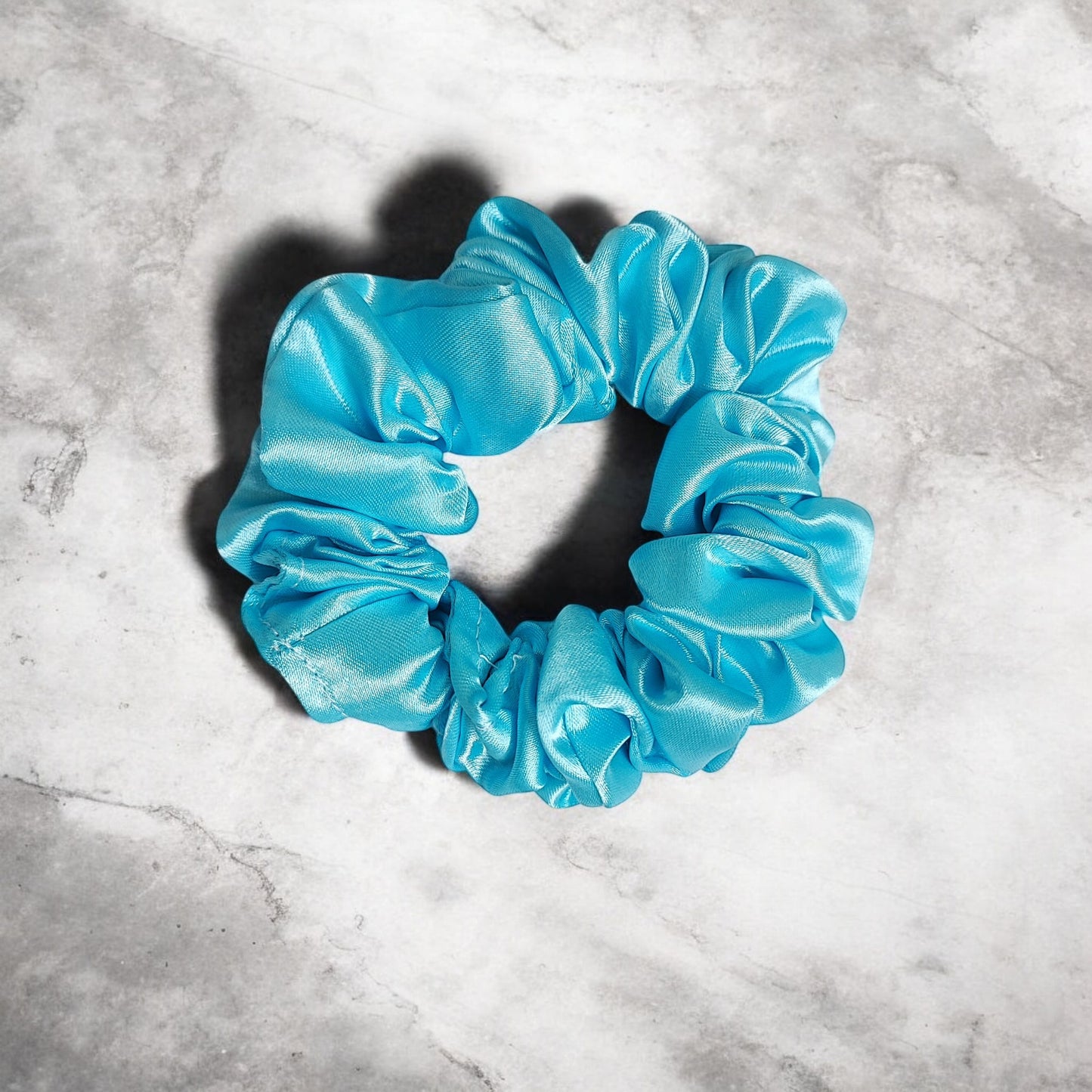 Full Length Hair Satin Scrunchie for Girls & Women (Pack of 1) Sky blue color