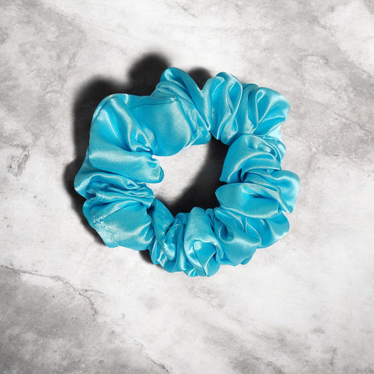 Full Length Hair Satin Scrunchie for Girls & Women (Pack of 1) Sky blue color