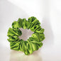 Full Length Hair Satin Scrunchie for Girls & Women (Pack of 1) Green color