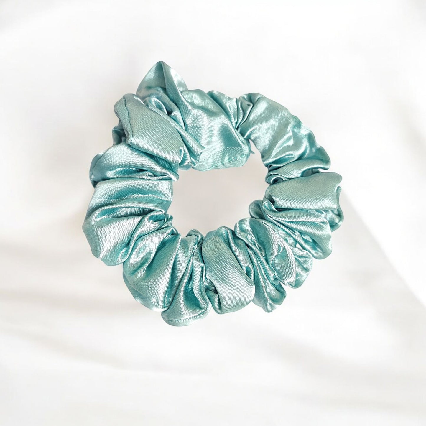 Full Length Hair Satin Scrunchie for Girls & Women (Pack of 1) sky pastel color