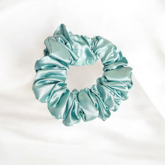 Full Length Hair Satin Scrunchie for Girls & Women (Pack of 1) sky pastel color