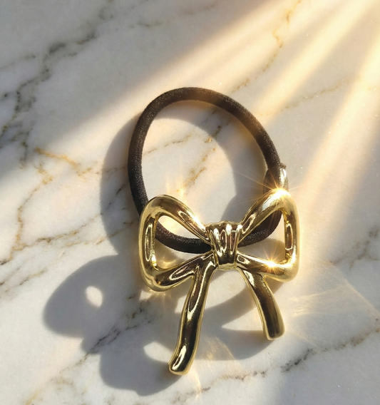 Elina Bow Shape Metal Gold cuff Hair Accessories Fashion Trend (Pack of 1 Pcs)(Gold Color)