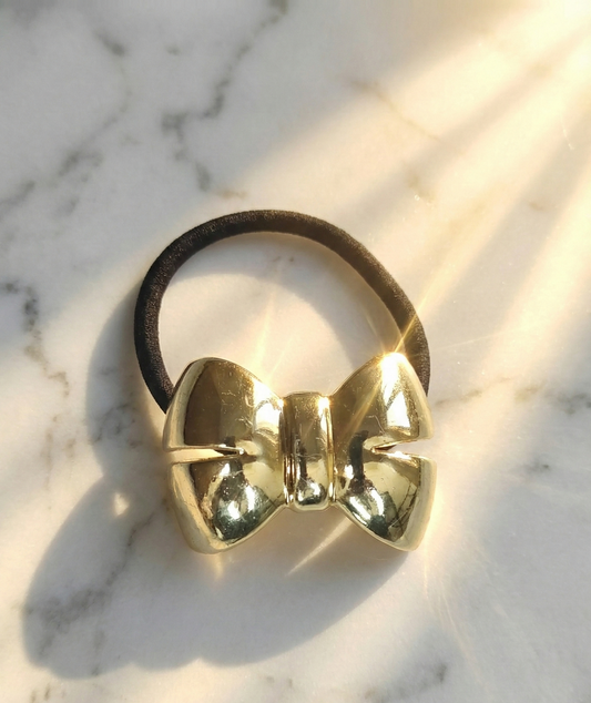 Elina Bow Shape Metal Gold cuff Hair Accessories Fashion Trend (Pack of 1 Pcs)(Gold Color)