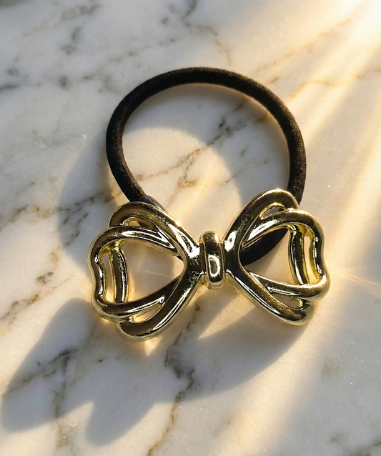 Elina Bow Shape Metal Gold cuff Hair Accessories Fashion Trend (Pack of 1 Pcs)(Gold Color)