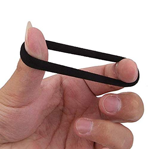 Elina Black Hair Ponytail Holder Rubber Bands Ties Soft Elastic No Damage Seamless Stretchable Non-Slip Cotton, Thick Thin, Scrunchies for School Girls, Kids, Women (Pack of 30 Pcs)
