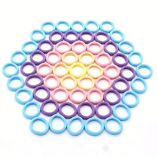 Elina 30 Light Elastic Ponytail Holder Hair Rubber Ties Head Bands Soft Cotton Thick Thin Hair Wear for School Girls, Kids, Women Accessories (Pack of 30)(Light)
