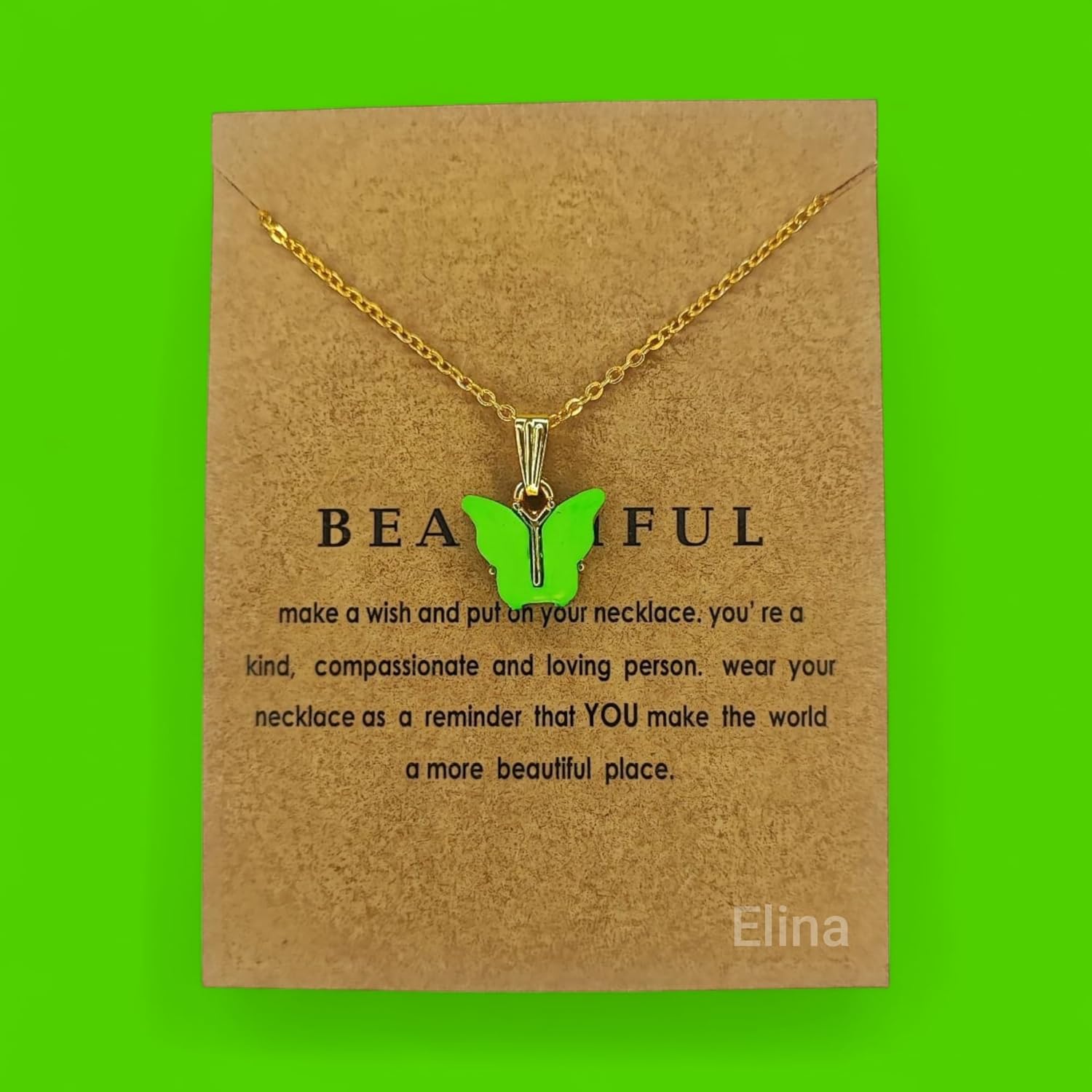 Elina Latest Fashion 5 Pcs Butterfly Jewellery Necklace Set, Gold Plated Stylish Pendant Chain for Women, Girls Gift Combo(Multi Color)(Set of 5 Pcs)