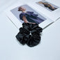 Full Length Hair Satin Scrunchie for Girls & Women (Pack of 1) Black color