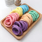 Elina 30 Light Elastic Ponytail Holder Hair Rubber Ties Head Bands Soft Cotton Thick Thin Hair Wear for School Girls, Kids, Women Accessories (Pack of 30)(Light)