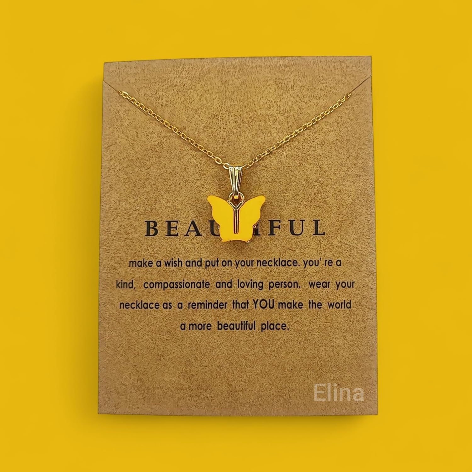 Elina Latest Fashion 5 Pcs Butterfly Jewellery Necklace Set, Gold Plated Stylish Pendant Chain for Women, Girls Gift Combo(Multi Color)(Set of 5 Pcs)