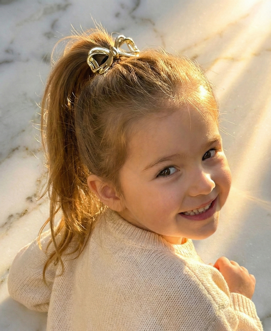 Elina Bow Shape Metal Gold cuff Hair Accessories Fashion Trend (Pack of 1 Pcs)(Gold Color)