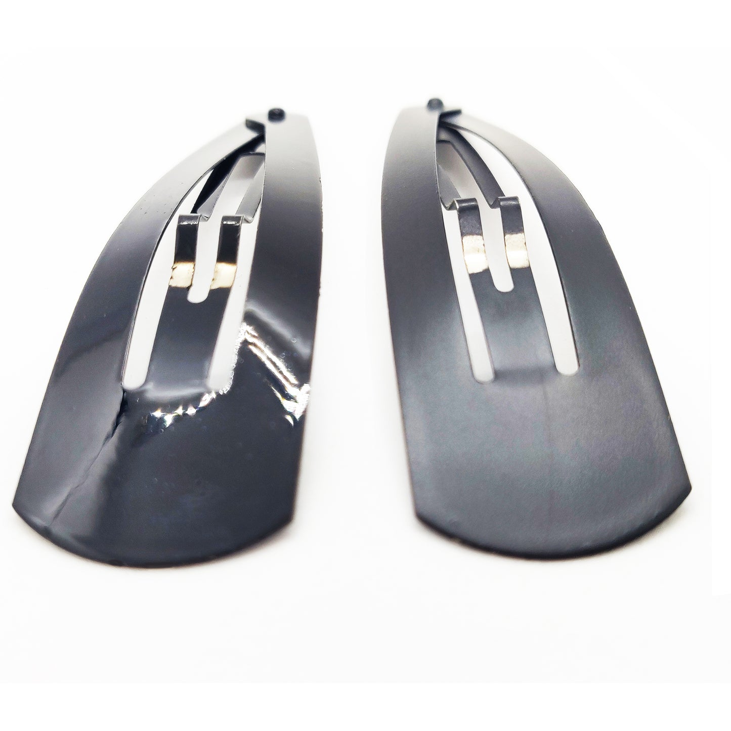 Extra Large Tic Tac Hair Clips for Women and Girls (Black Glossy and Matte) -24 Pcs, Pack of 2